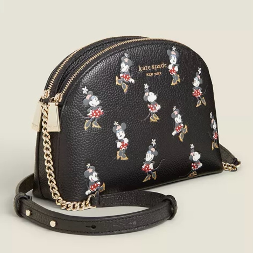 Brand New Kate Spade Minnie Mouse Double Zip Crossbody Purse - Picture 2 of 16
